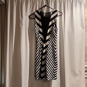 bebe Zebra Sequend Dress